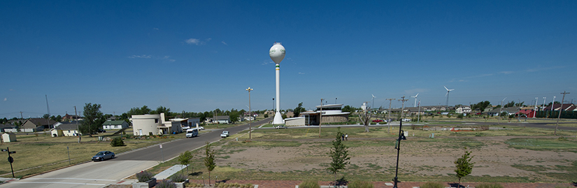 Jackson and the rest of the Energy Execs participants visited Greensburg, Kansas, where a tornado destroyed 97% of the town in 2007. Residents rebuilt the town with several more energy-efficient buildings. Photo by Dennis Schroeder, NREL