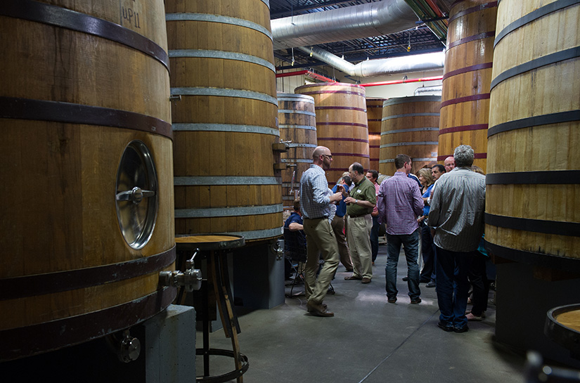 Energy Execs members toured New Belgium Brewing in Fort Collins, Colorado, in 2014 to learn how solar energy helps power the brewery. Photo by Dennis Schroeder, NREL